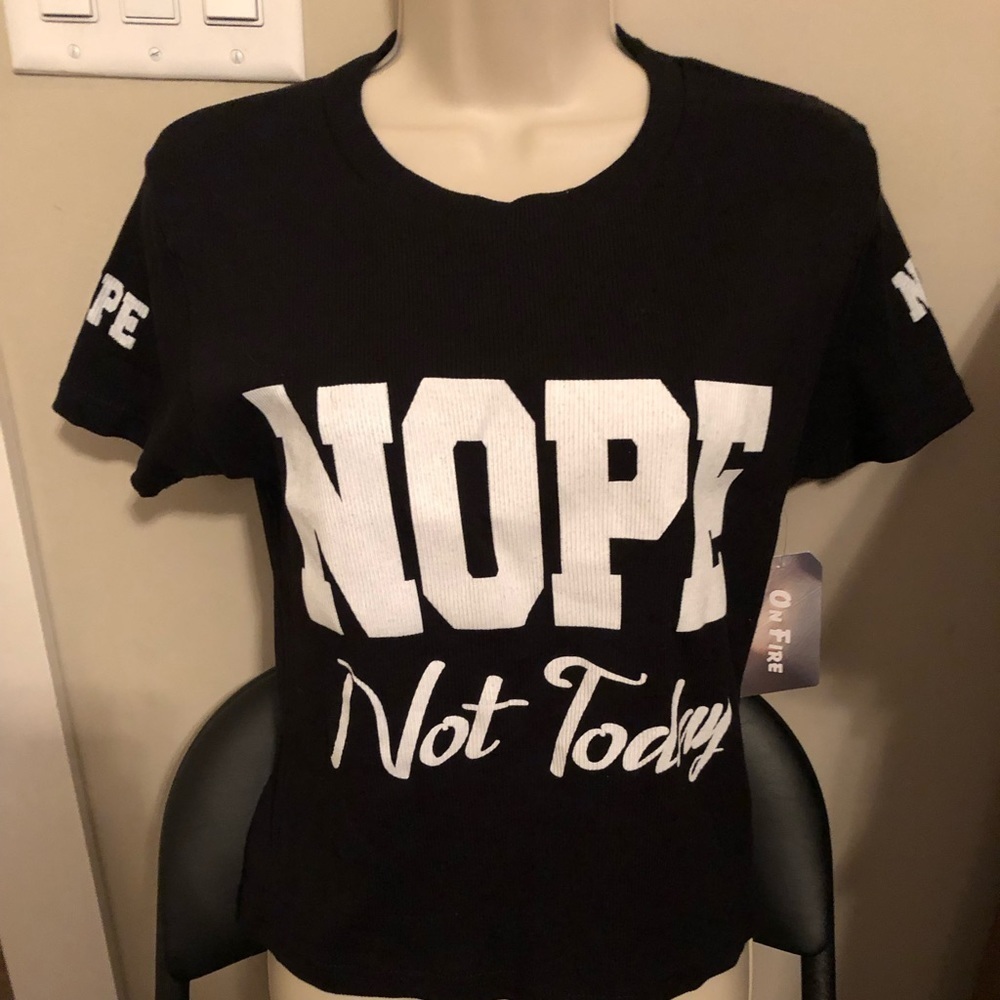 Women’s On Fire black t-shirt, L